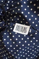 Spring 1984 Silk Bill Blass Dot Halter Gown