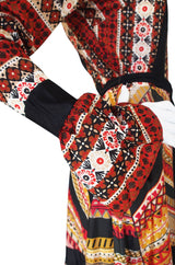 1960s Printed Jean Varon Maxi Dress