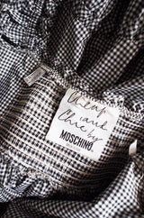 1990s Moschino Gingham Corset Mini Dress