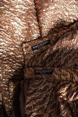 1960s Pierre Balmain Gold Silk Brocade Set