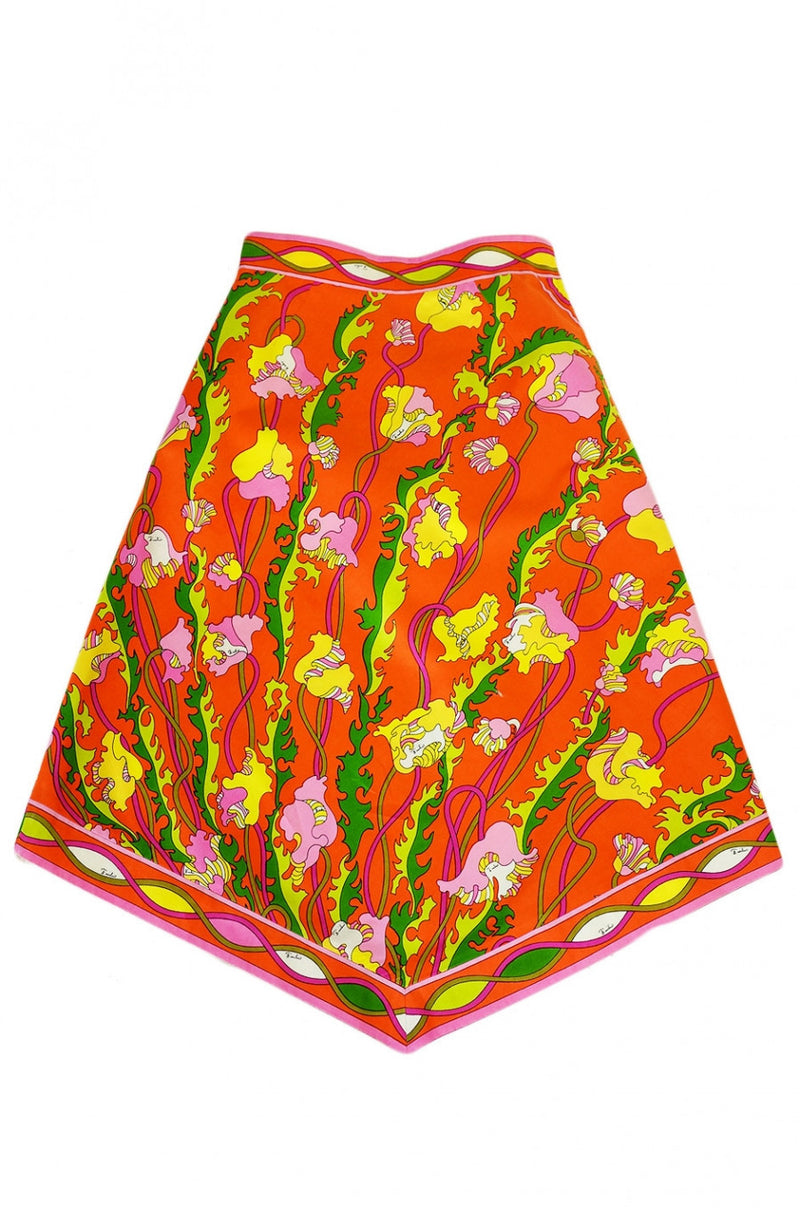 1960s Citrus Pucci Top & Pointed Skirt