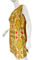 1960s Hand Print SIlk Pierre Cardin Shift