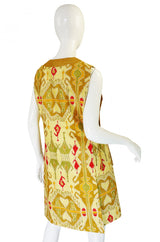 1960s Hand Print SIlk Pierre Cardin Shift