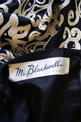 1960s Corded Mr. Blackwell Custom Gown