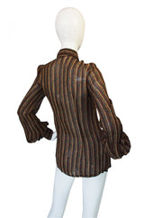 Rare 1960s Jeff Banks Pointed Collar Blouse