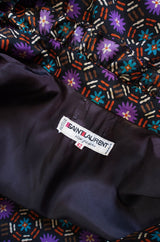 1970s Yves Saint Laurent Print Challis Dress