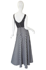 1970s Graphic Jean Varon Check Dress