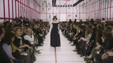 Runway Fall 2019 Christian Dior by Maria Grazia Chiuri Deep Blue & Black Off Shoulder Dress