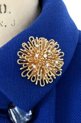 1950s TIFFANY & CO. Diamond Gold Starburst Brooch