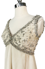 Early 1960s Christian Dior Numbered Colifichets Crystal & Pearl Project Dress