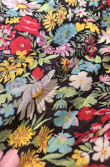 Documented 1975 Yves Saint Laurent Floral Print Off Shoulder Dress