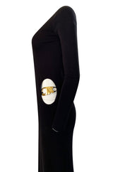 Important Fall 1996 Tom Ford for Gucci KeyHole Gown w Gold G-string Belt