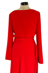 Stunning Fall 2006 Christian Dior by John Galliano Red Dress w Train & V Back