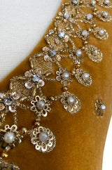 Rare 1950s Jeanne Lanvin - Castillo Demi Couture Beaded Velvet Set