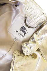 2012 Collection Gold Kid Leather Burberry Trench