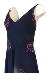 c.1977 Pauline Trigere Silk 'Fireworks' Print Halter Dress & Cape