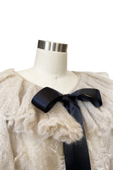 Fall 2009 Chanel Gossamer Mohair Knit Ruffled Sleeve Fantasy Evening Jacket