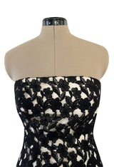 Fabulous Fall 2015 Oscar de la Renta Runway Look 51 Black & White Strapless Dress