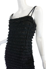 1960s Black Lace  & Net Simonetta Sheath Dress & Cape