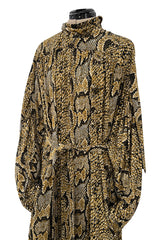 Iconic Pre-Fall 2018 Celine by Pheobe Philo Snake Print 'Boa" Jersey Dress