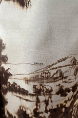 Scenic Print Fall 2004 Prada Runway & Ad Campaign Skirt w Gathered Bottom