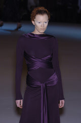 2004 F/W Alexander McQueen Purple Tie Runway Dress