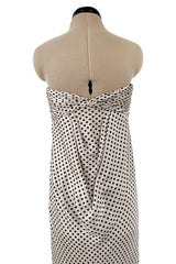 Pretty Spring 2009 Valentino Runway Strapless Dotted Silk w Front Detailing