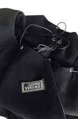 Fall 1991 Gianni Versace Couture Laced Up Sleeve Corset Dress