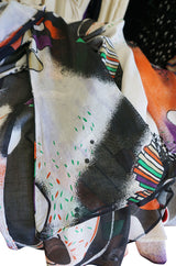 Museum Exhibited 1971 RTW Thea Porter Painted Print Dress