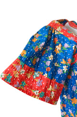 1960s Young Innocents by Arpeja Cotton Floral Print Caftan Dress