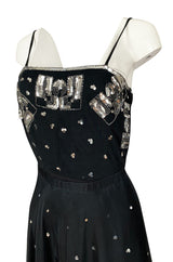 Spring 1974 Chloe by Karl Lagerfeld Sequin Dress Set as Seen on Sylvie Vartan