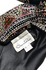 Fall 2002 Oscar de la Renta Embroidered & Sequin Black Velvet Jacket
