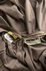 1970s Jean Varon Grecian Inspired Plunging Front & Crossed Back Dress