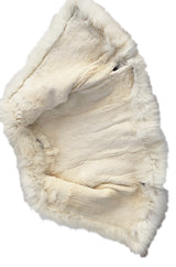 1970s Unlabeled Hand Quilted Velvet & Silk Crane Design Vest w White Fox Trim