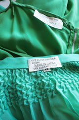 1970s Hanae Mori Silk Chiffon Bird Caftan