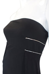 1980s Dramatic Claude Montana Strapless Gown