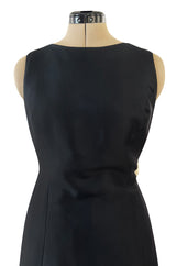 Well Documented Spring 1988 Valentino Haute Couture Silk Dress w Sweeping Dotted Train & Flower