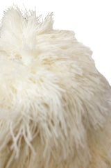 Incredible 1970s Arissa of France Ivory String 'Faux Fur' Alternative Coat