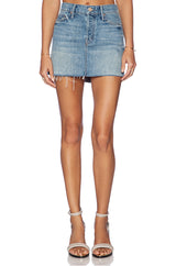 Spring 2015 Mother Denim Distressed Edge Micro Mini Skirt