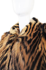 1970s Amazing Striped Goat Fur Jacket