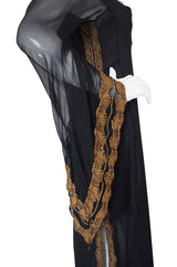 Important 1968 Thea Porter Silk Chiffon Caftan Dress