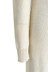 Warm & Cozy 2000s Celine by Pheobe Philo Cream Sweater Dress w High Neck
