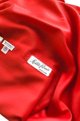 Documented 1973 Mollie Parnis One Shoulder Dipped Back Coral Jersey Dress