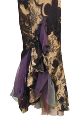 Fall 1992 Christian Lacroix Elaborate Gold & Silk Corset Top & Skirt