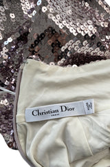 2015 Pre-Fall Christian Dior by Raf Simons Silver Sequin Shift Dress