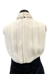 Classic Fall 2000 Chanel by Karl Lagerfeld Haute Couture Pleated Top & Black Silk Dress