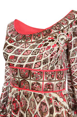 Extraordinary 1960s Emilio Pucci Silk Jersey Intricate Swirl Print Dress