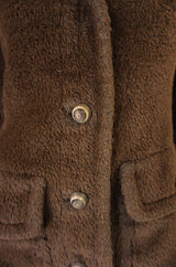 1960s James Galanos 'Teddy Bear' Faux Fur Coat