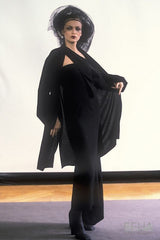 Gorgeous Fall 1998 Chanel by Karl Lagerfeld Runway Black Crepe One Shoulder Dress