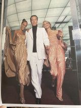 Rare 1978 Halston Couture Metallic Purple Lurex Cropped Bandeau Top & Skirt Set